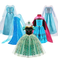 girl elsa anna dress kids snow queen cosplay princess costume children princess party gown carnival christmas clothes 3 10t