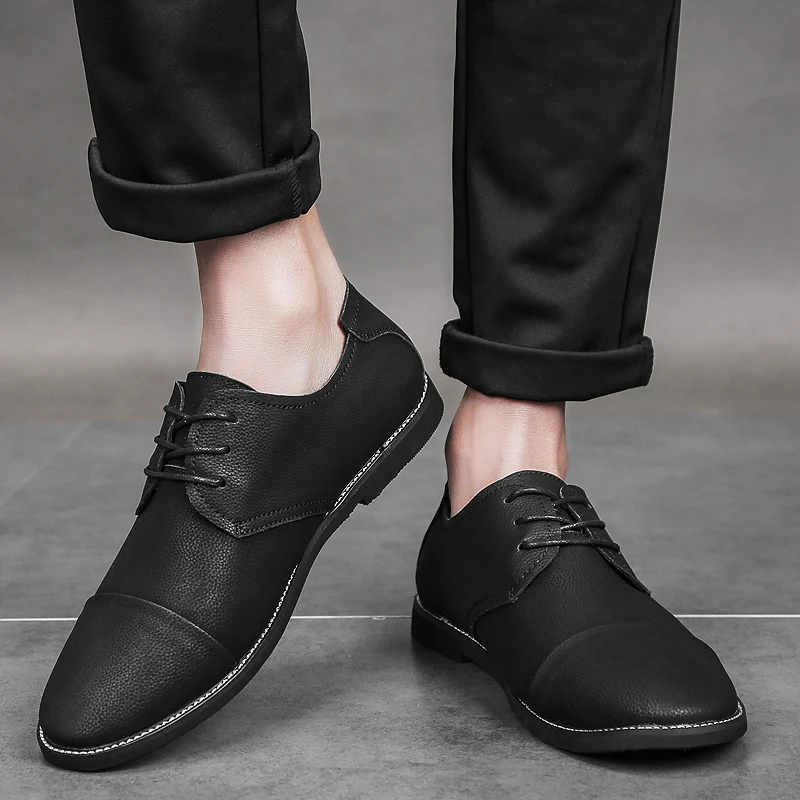 Обувь из натуральной кожи Мужская деловая обувь Модная мужская повседневная на