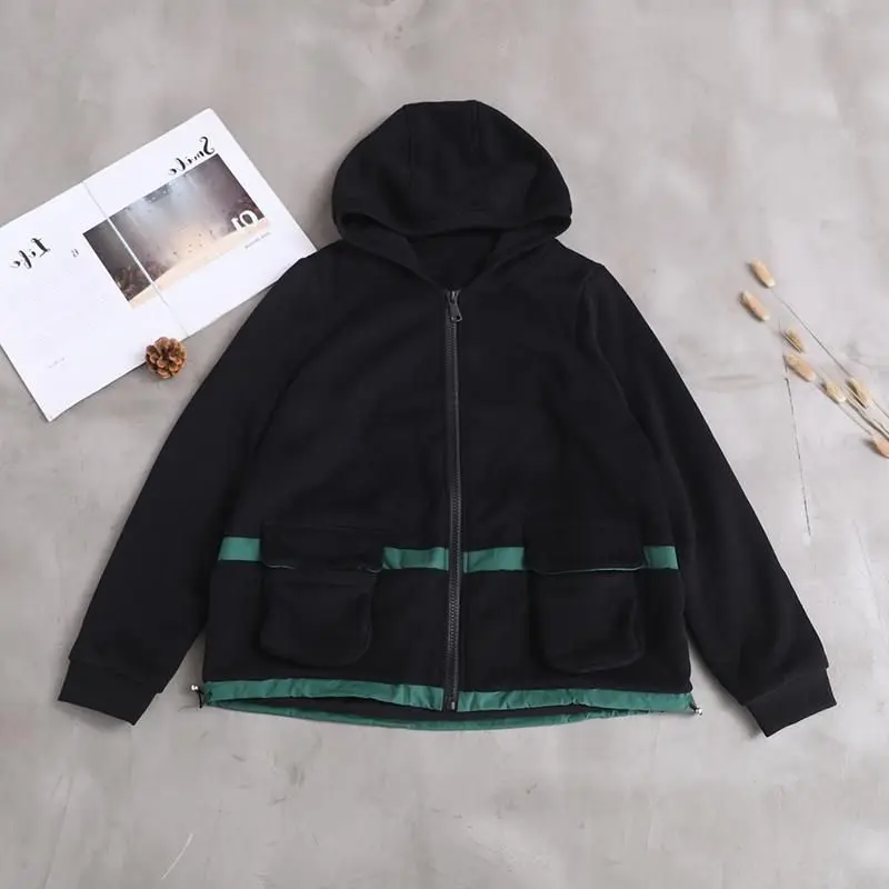 Плюс бархат толстый женский осенний и зимний новый свободный литературный с