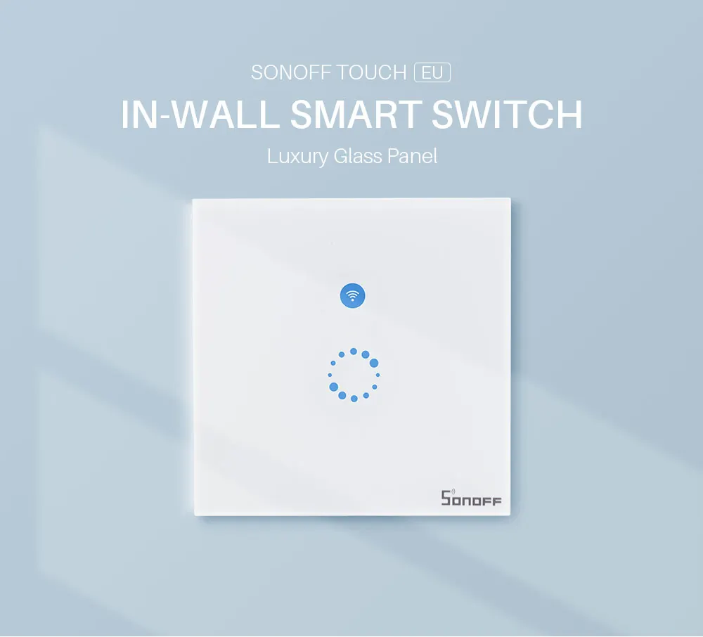 Itead Sonoff сенсорный настенный сенсорный выключатель для ЕС, США, Wi-Fi, 1 комплект, 1 способ, беспроводной дистанционный светильник, релейное приложение, управление, работа с Alexa Google Home