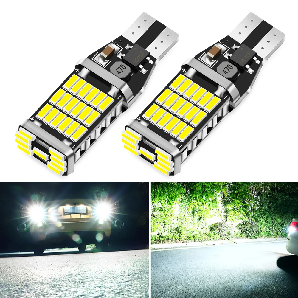 2 шт. Автомобильные светодиодные лампы T15 W16W для BMW E60 E90 Ford Fusion Focus 3 Audi A3 A4 B6 B8 VW Passat
