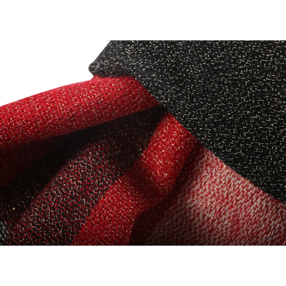 Женский Цветной клетчатый шарф шерсть золотая нить смешанный мягкий удобный