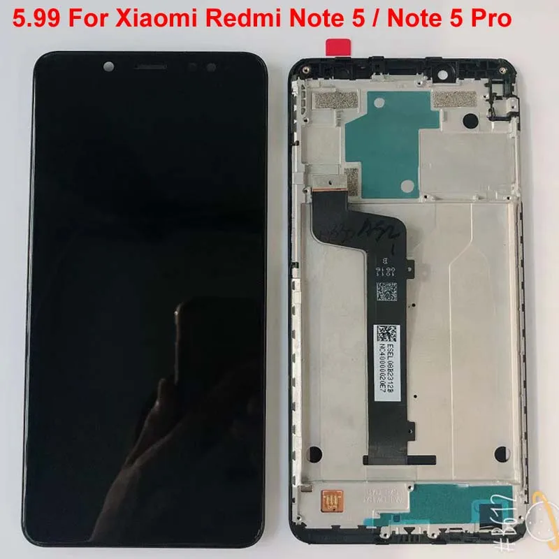 Белый/черный для Xiaomi Redmi Note 5/Note 5 Pro MEG7S ЖК-дисплей+ кодирующий преобразователь сенсорного экрана в сборе с рамкой
