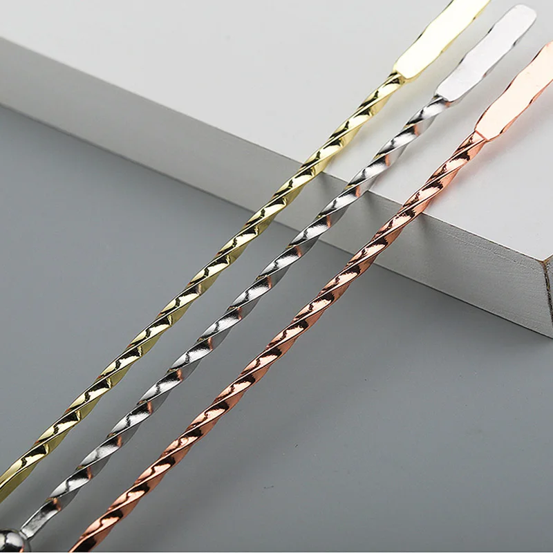 

Stainless Steel Beverage Stir Spiral/Straight Cocktail Juice Coffee Bar Bartender Tool LB88