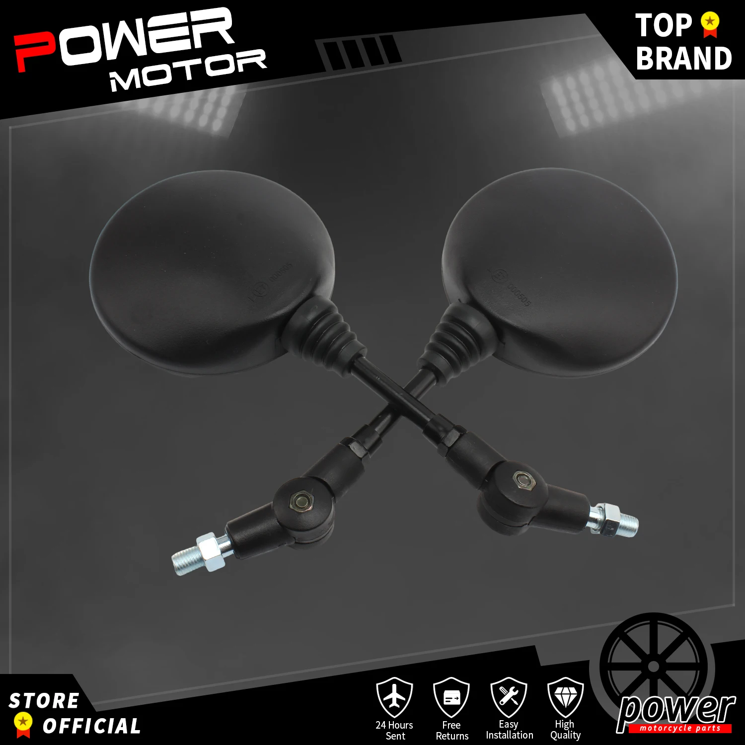 2 шт. Складной круглый зеркало заднего вида для скутера 10 мм, мотоцикла Motocross аксессуары боковое зеркало для велосипеда.