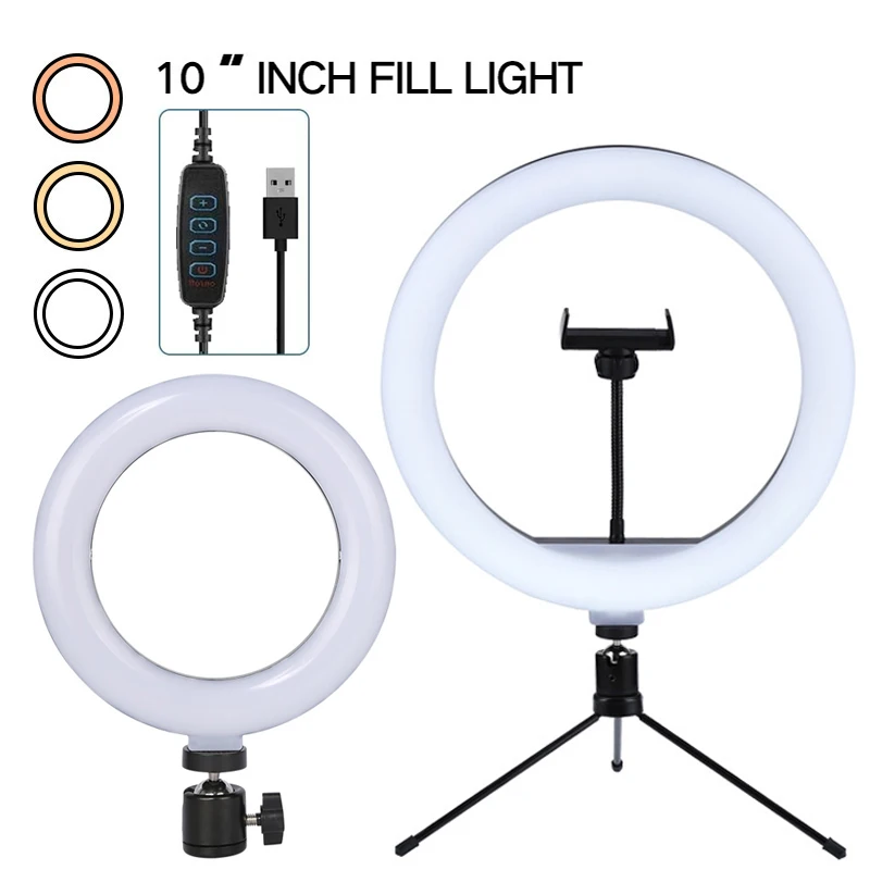 

LED Selfie Ring Light USB Dimmable Photography Lighting Phone Remote Control Fill Lamp For Youtube Tik Tok Video Live Fill Lamp