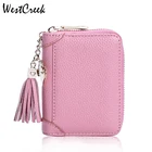 WESTCREEK Брендовая женская сумка из натуральной кожи с кисточками и сердечками, милая вместительная Повседневная сумка для удостоверения личности, кредитных карт