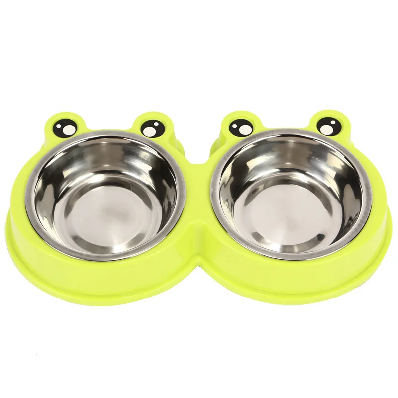 

Non-Slip Double Cat Bowl Dog Bowl Removable Stainless Steel Feeding Cat Water Bowl for Cats Food Pet Bowls Feeder Product