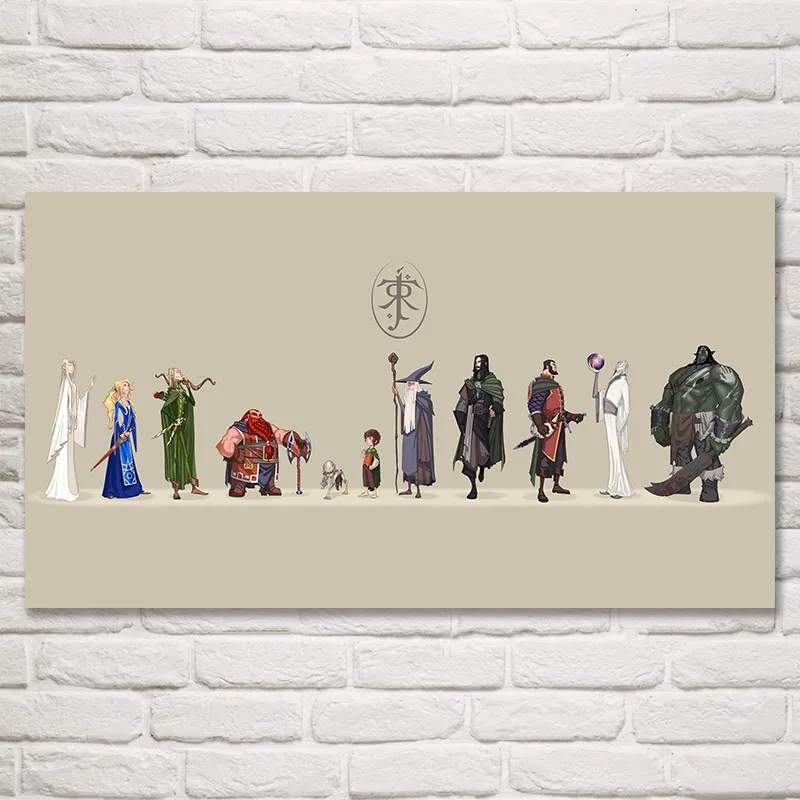 FOOCAME Gandalf Властелин колец Balrog Fantasy фильм Искусство Шелковые Плакаты и принты украшение стены дома картины живопись