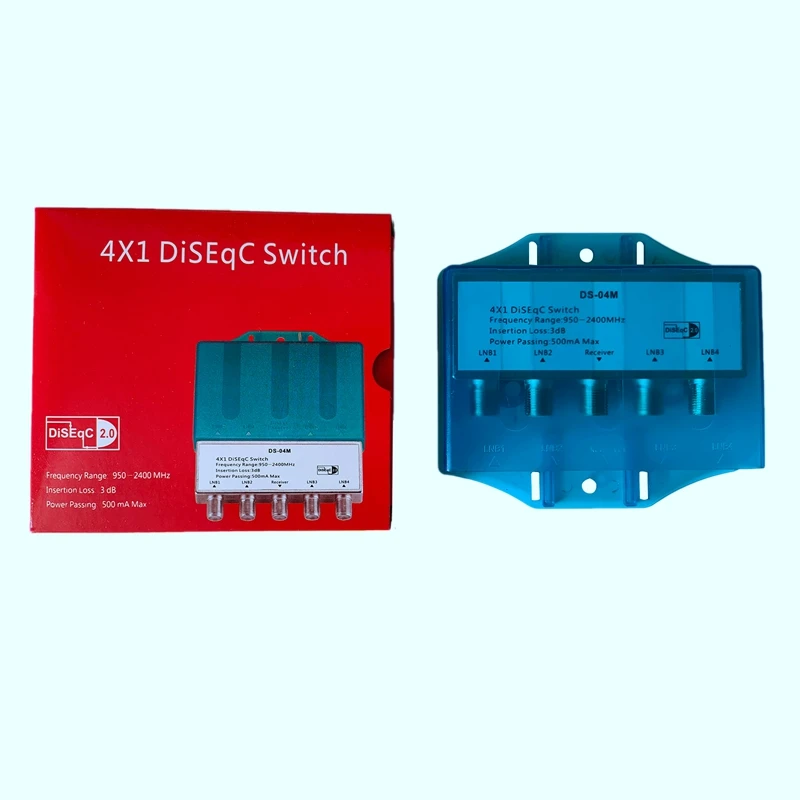 

DiSEqC Switch 4/1 HDTV Switch Sat Distributor with Waterproof Housing for Wideband Satellite Receiver