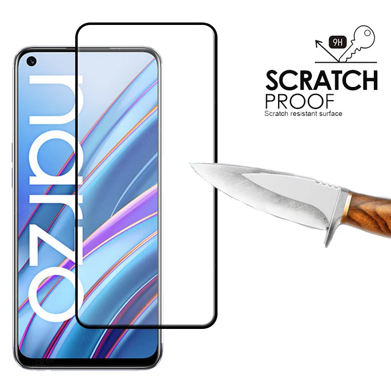 full glue glass for oppo realme narzo 30 4g glass for realme narzo 30 4g film screen protector for realme narzo 30 4g lens glass free global shipping
