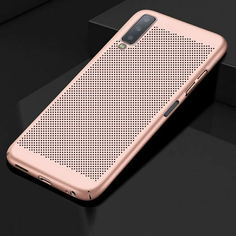 Отвод тепла сетчатый чехол для samsung Galaxy A70 A10 A20 A30 A40 A50 A6 A7 A8 плюс J4 J6 2018 крышка