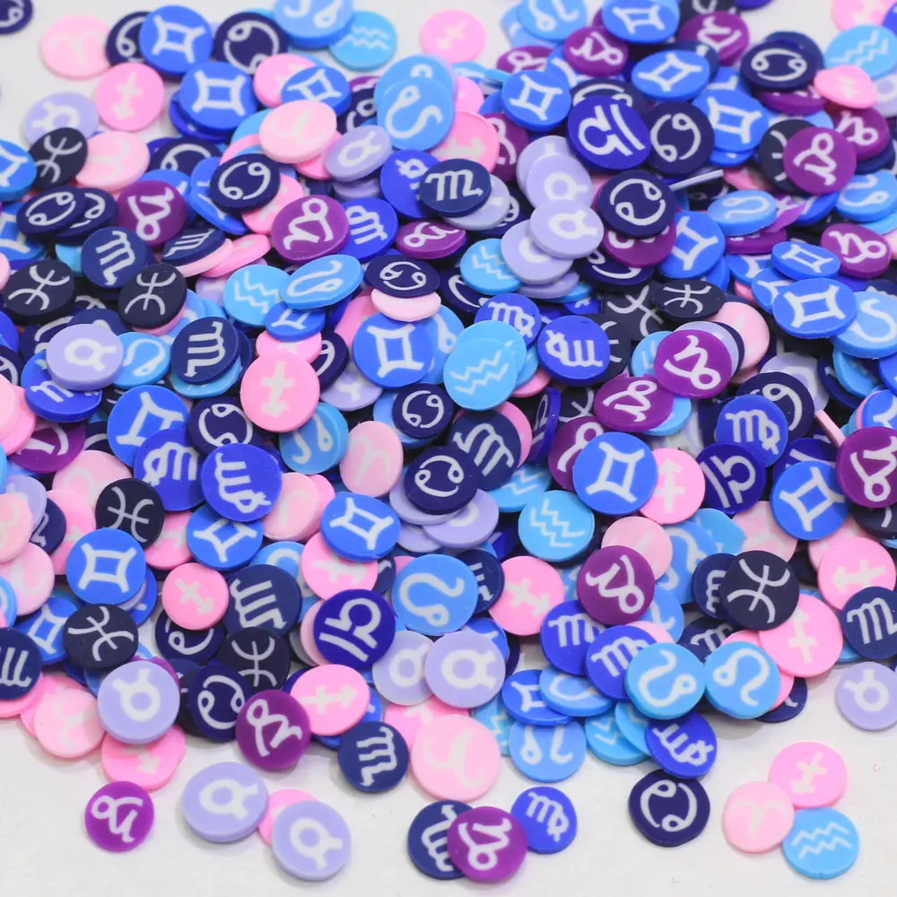 

Wholesale Cartoon Round Flake Filling Polymer Clay Slices Diy Accessories Mud Clay For Nail Art DIY Decoration