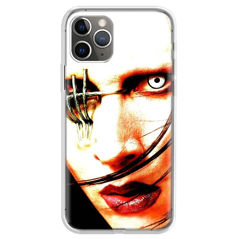 Менсона чехол для телефона Apple Iphone 11 12 Pro MIni 7 7G 8 8G 6S Plus 6 6G X Xr Xs Max + 5G 5S SE с защитой от