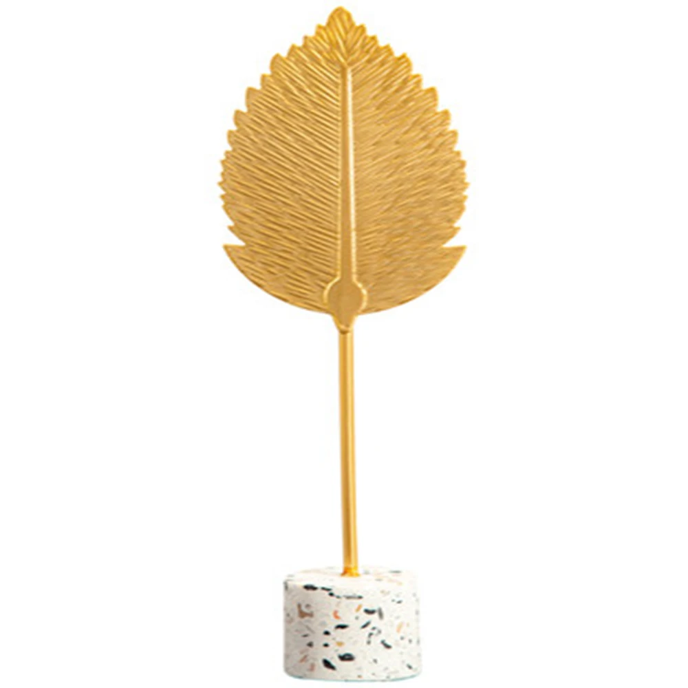 

Golden Leaves Feather Nordic Light Luxury Creative Furnishings Living Room Home Accessories TV Cabinet Office Desktop Simple