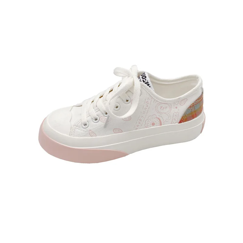 

2021 New Fashion Board Shoes Women Students Summer Street Shooting Casual Canvas Shoes Women Lace-up Loafers Tide