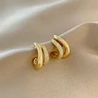 Новое поступление, серьги-гвоздики, женские классические простые циркониевые трендовые серьги в Корейском стиле Ins, простые женские украшения