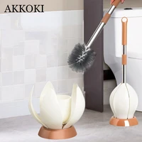 bathroom creative automatic closed toilet brush set long handle no dead angle wc cleaning brush household bathroom accessories