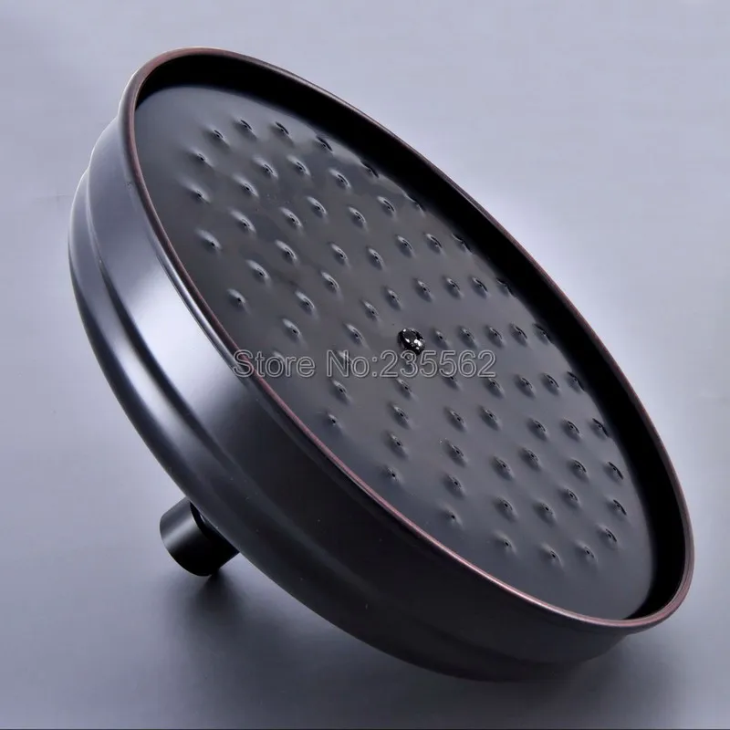 

8 Inch Round Rainfall Shower Head Rainfall Bathroom Top Sprayer Black Oil Rubbed Bronze Rain Showerhead Lsh249