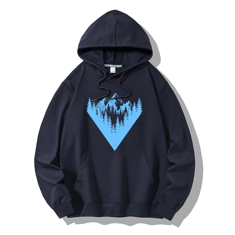 

2021 Men's Sportswear Hip Hop Sweatshirt Forest Print Hoodie Harajuku Pullover Hoody Cotton Winter Black Hoodie Manga Hub Hoodie