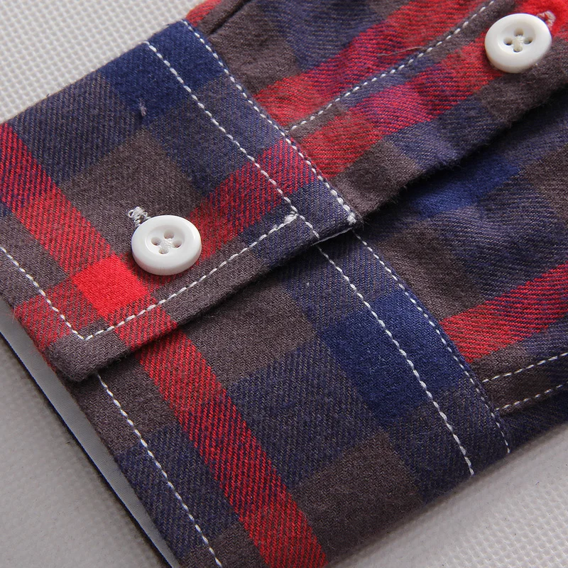 

Plaid Shirt Mens Long Sleeve Slim Fit 100% Cotton Dress Shirts Male Clothes Social Vintage Summer Casual Shirts Men