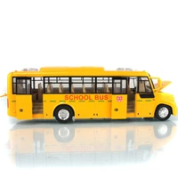 simulation american school bus big nose bus car metal car model childrens toy sound and light