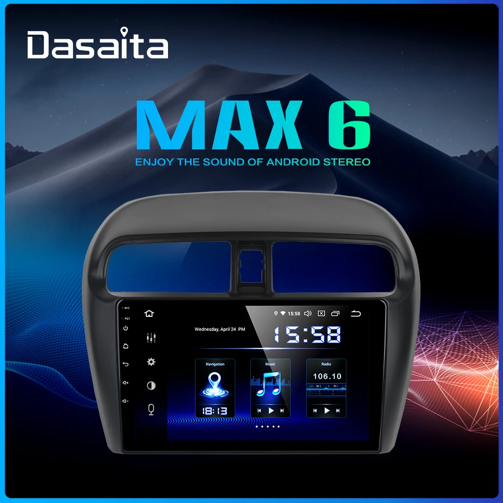 Dasaita Android 9,0 автомобильный стерео 1 din для Mitsubishi Mirage GT G4 " мульти сенсорный экран радио gps MP3 USB HDMI выход 64G rom