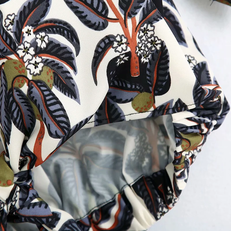 ZRN женская блузка Топ с принтом галстук бабочка рубашка воротником Женская