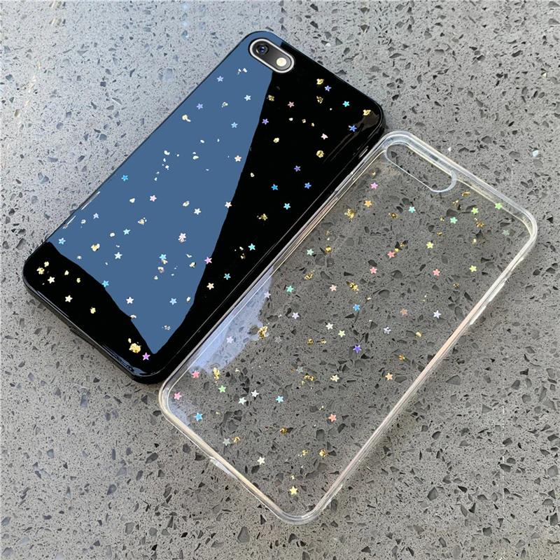 Чехол с золотой фольгой и звездами для телефона Huawei Y5 Y6 Y7 Prime Pro Y9 2018 2017 2019 Enjoy 7S 9S 7 8 9