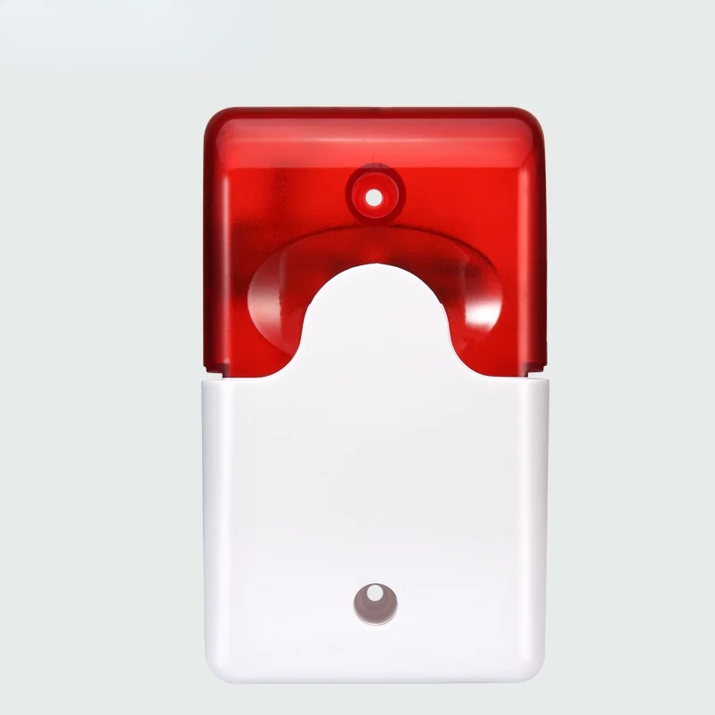 

110dB Volume Wired Strobe Flash Alarm Siren Horn 12VDC Red Light For Alarm System Security