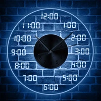 analogous digital wall clock with led backlight classic numbers design numeral display acrylic lighting night wall light decor