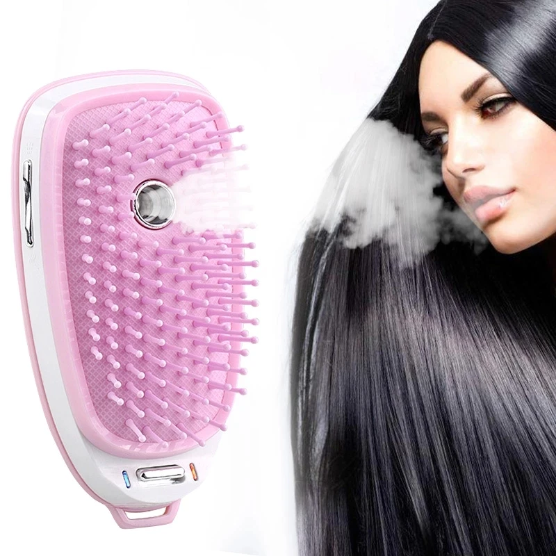 

Electric Hair Comb Brush Ionic Hair Straightener Brushes USB Recharging Hair Massage Scalp Brush Anti Static Negative Ion Comb