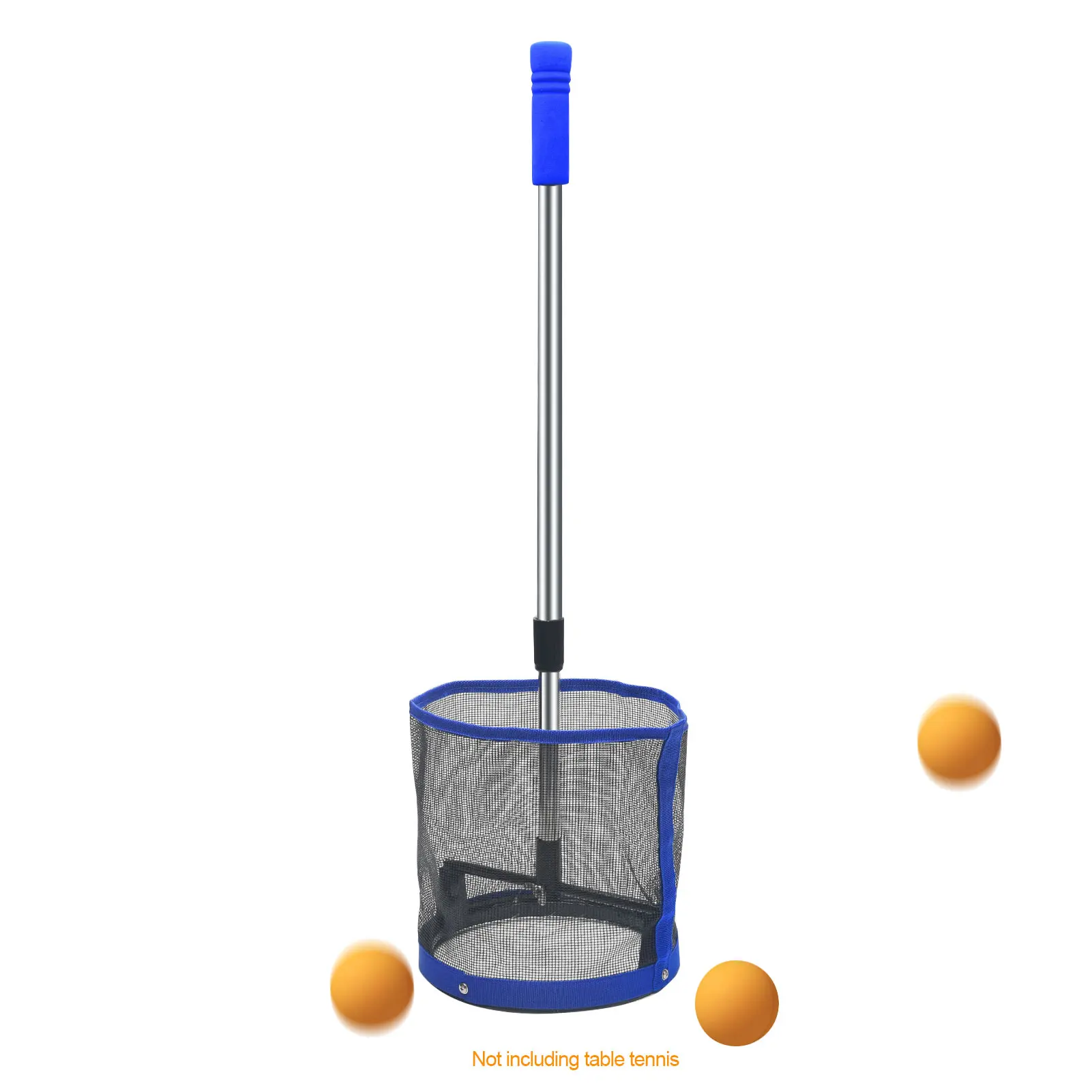 

Pingpong Ball Picker Portable Table Tennis Aluminum Alloy Collector Training Tool Net Bag Gym Large Capacity TIime Saving