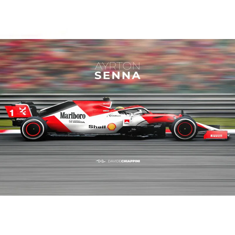 Спортивная классическая стильная индивидуальная модная тату Айртон Сенна на