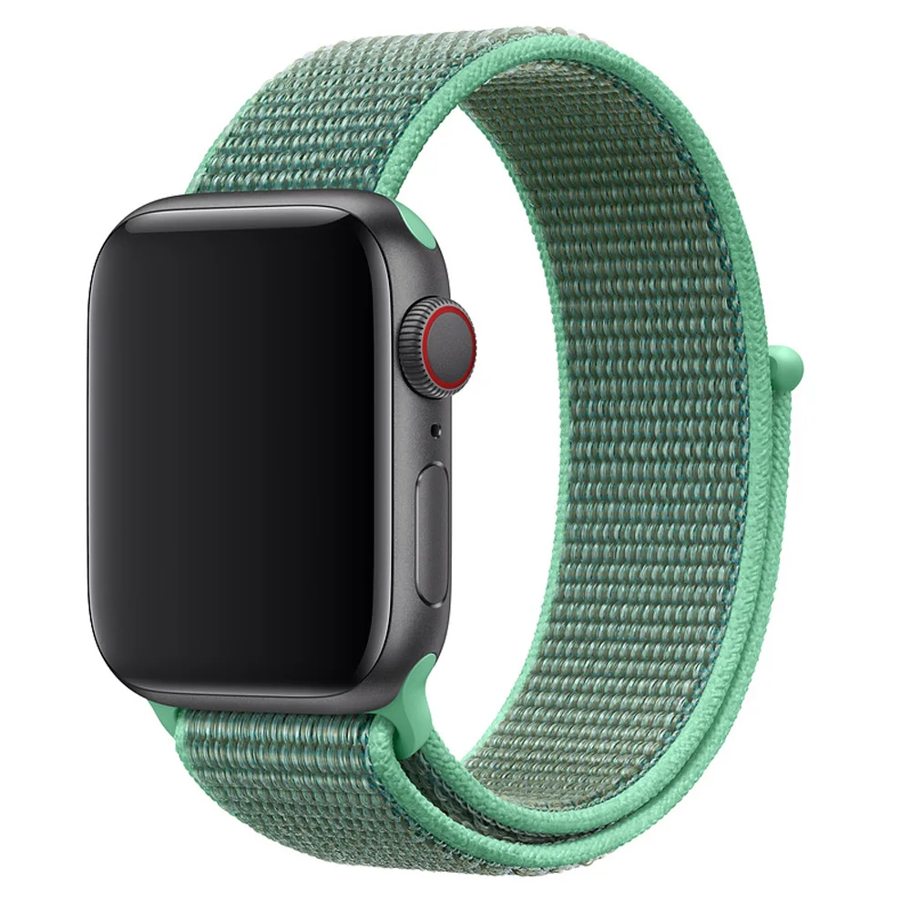 32 Ремешок для наручных часов Apple Watch 4 5 серии 3/2/1 38 мм 42 мм мягкий нейлон дышащий сменный ремешок Спортивные петли для наручных часов iwatch серии 4 40 мм 44 мм - Цвет ремешка: 32