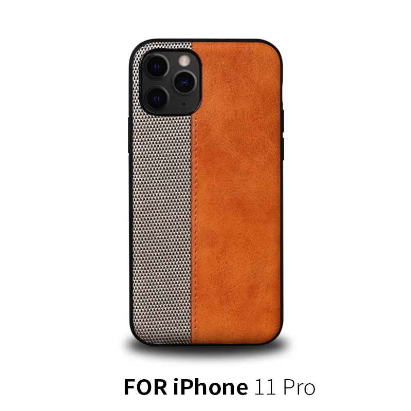 6 FOR IPHONE 11 PRO Кожаный чехол с вязаными качествами для Iphone 11 PRO MAX, деловой чехол для телефона - Цвет: 6 FOR IPHONE 11 PRO