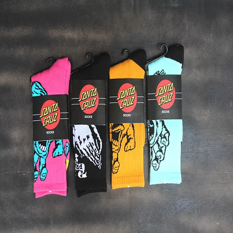 

Demon Scream Hand Skater Hip Hop Funny Socks Men Streetwear Basketball Skater Skateboard Socks Scream Hand Flat Socks