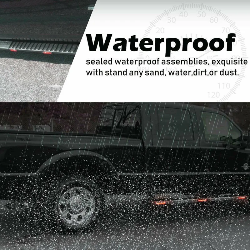 

10X 12V LED Red Clearance Side Marker Light Indicator Lamp Strip Truck Trailer Lorry