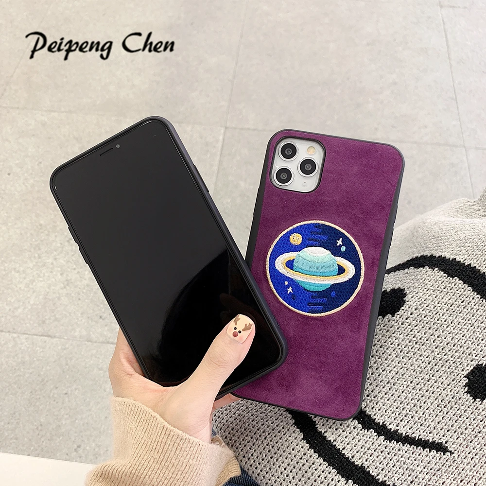 Силиконовый мягкий чехол Ponoe для Apple iPhone 11 Pro XS Max XR X 7 8 6 S Plus кожаный с узором