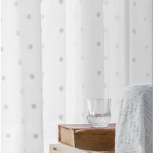 Cortinas artísticas tridimensionales para sala de estar, comedor, dormitorio, bola pequeña romántica (2)