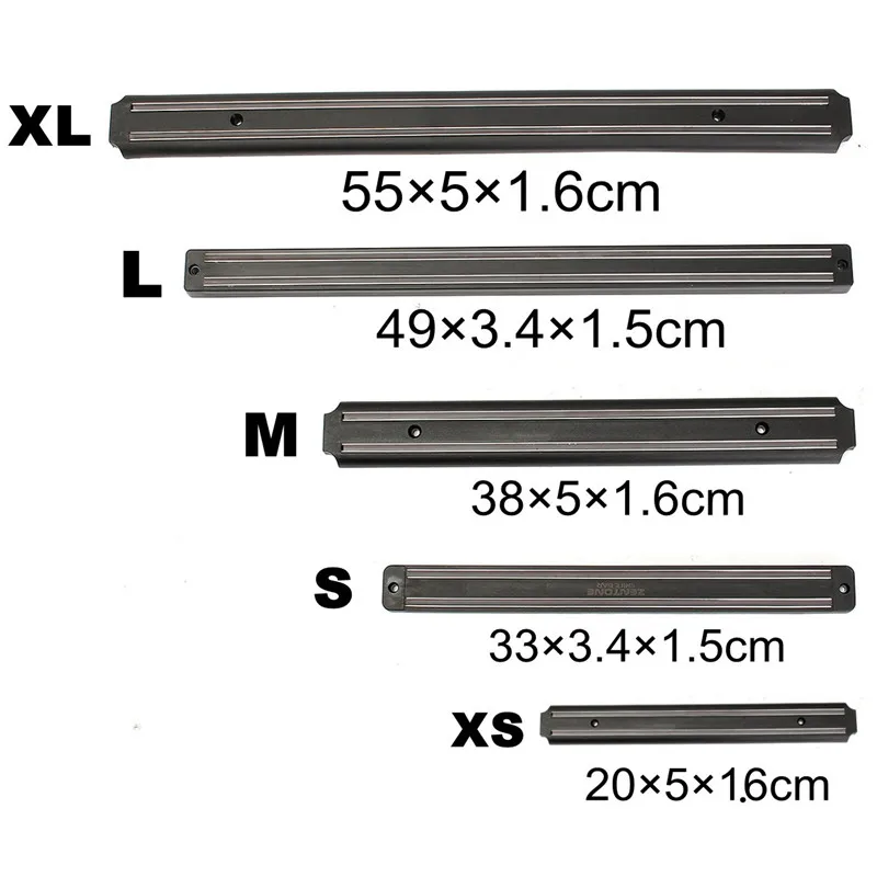 Магнитный держатель для ножей из нержавеющей стали настенное крепление черный