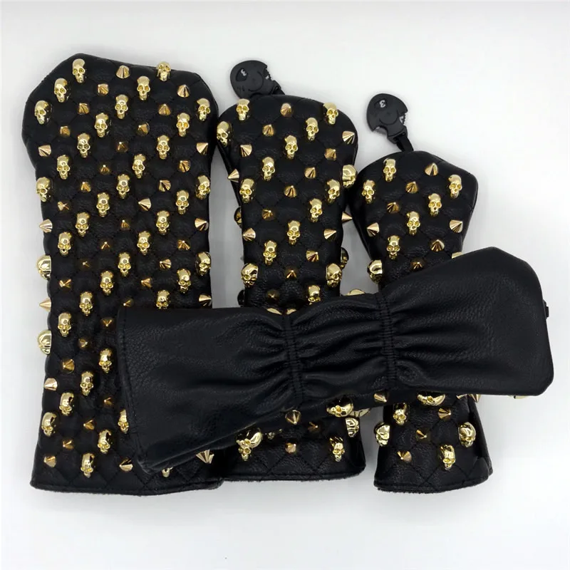 [Заклепки с золотым черепом] высококачественные колпачки для гольфа водителей