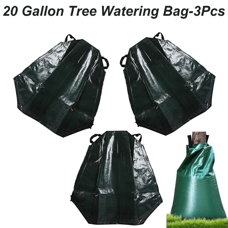 

3pcs Tree Watering Bags 20 Gallon With Zipper Slow Release Agricultural Drip 425C