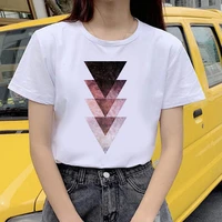 women 90s short sleeve summer tshirt new geometric figure printed t shirt harajuku fashion landscape t shirt