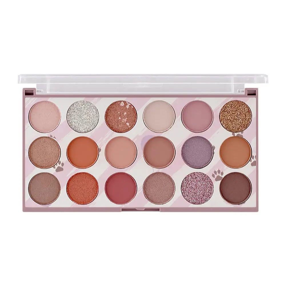 Палитра теней для век Набор макияжа 18 цветов гибкие матовые мерцающие тени
