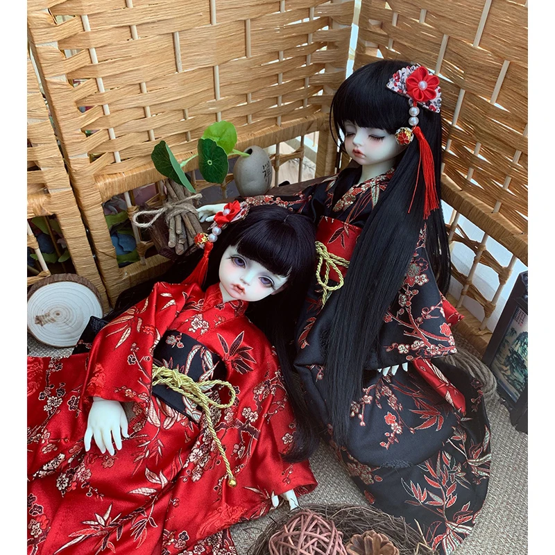 Одежда для куклы 1/6 1/4 1/3 BJD кимоно 2 цвета костюм халат шарнирной аксессуары