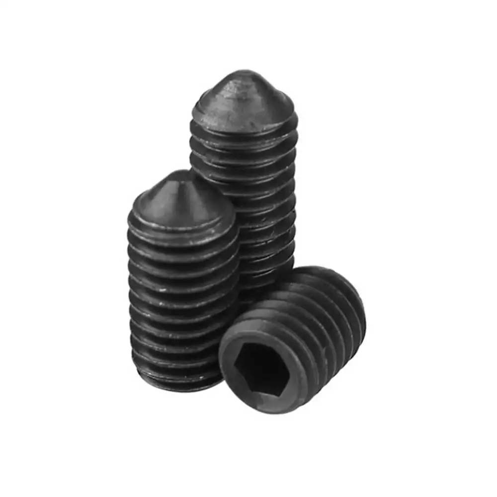 Черные конусные шестигранные винты с шестигранным углублением болты личинки