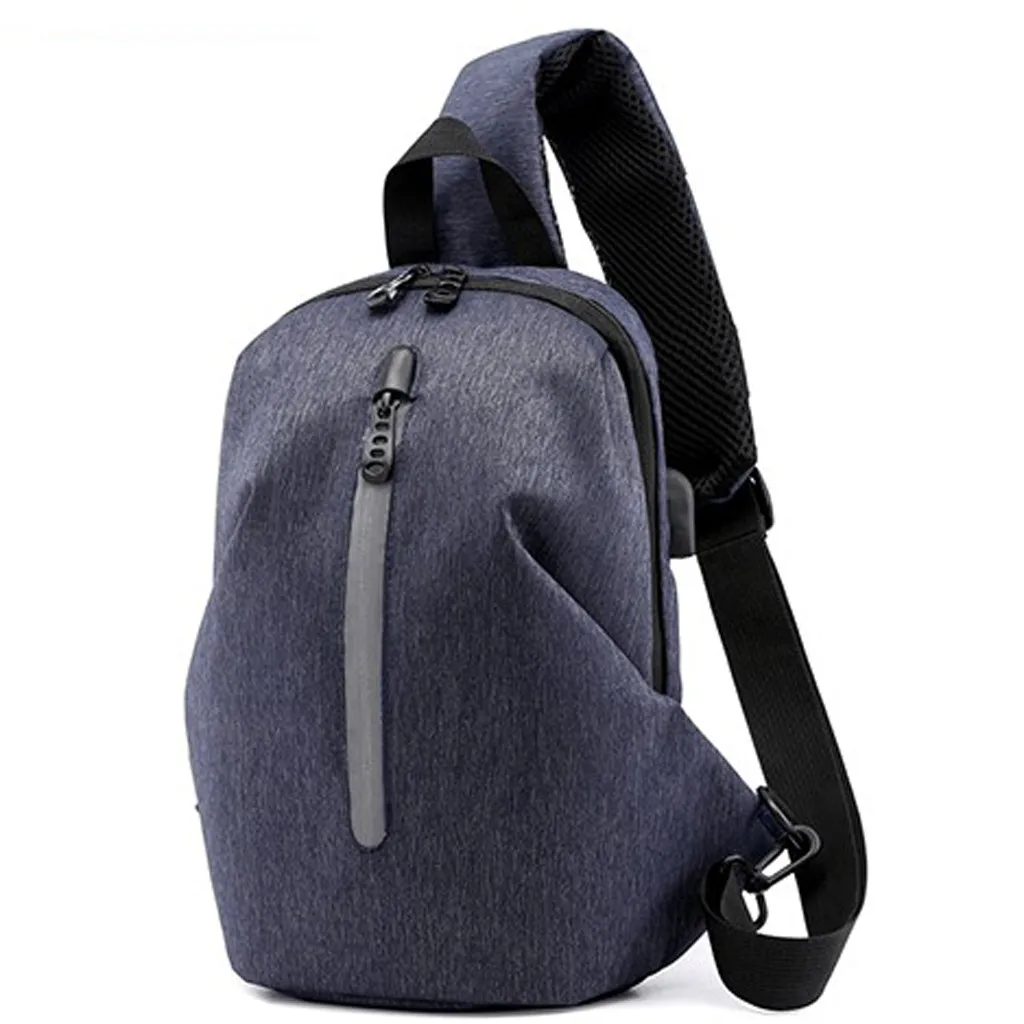 Мужские сумки через плечо с usb зарядкой Мужская противокражная нагрудная сумка