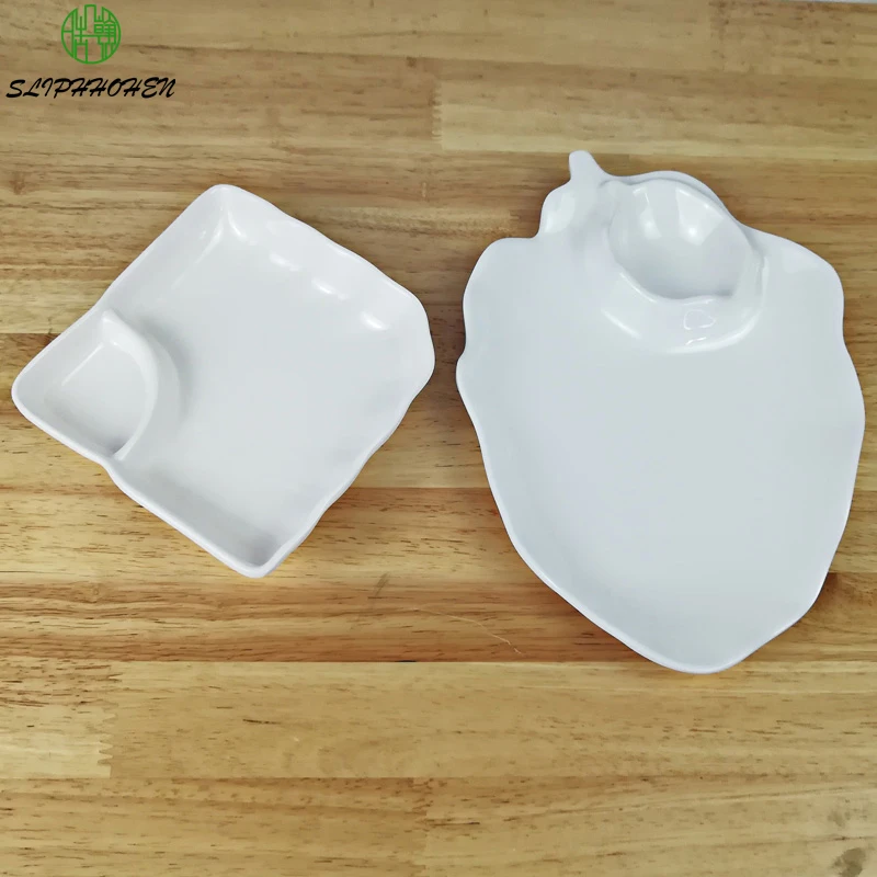 Белая имитация фарфора 100% меламие столовая посуда для ресторана с приправой