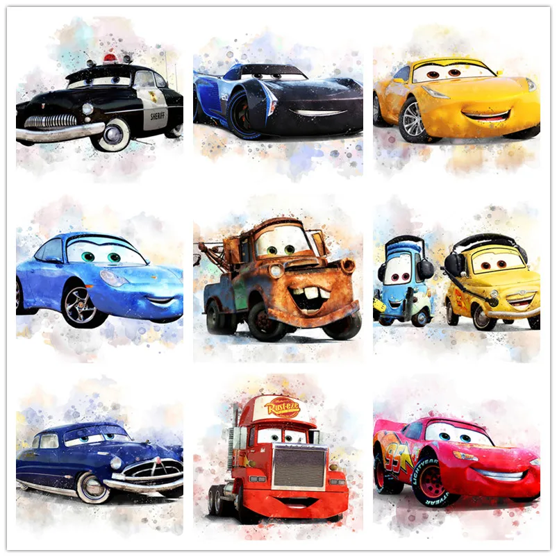 

Disney 5D Diamond Embroidery Cartoon Cars DIY Diamond Painting For Kids Crystal Round Diamond Rhinestones Mosaic Crafts Gift